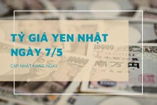 Tỷ giá yen Nhật hôm nay 7/5, ngân hàng tăng, chợ đen trái chiều giảm