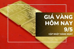 Giá vàng hôm nay 9/5: Vàng SJC, nhẫn trơn lao dốc mạnh, giảm tới 2,7 triệu đồng/lượng