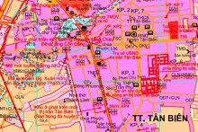 Bản đồ quy hoạch sử dụng đất thị trấn Tân Biên, huyện Tân Biên, tỉnh Tây Ninh
