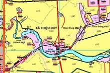 Bản đồ quy hoạch sử dụng đất xã Thiệu Duy, Thiệu Hoá, Thanh Hoá