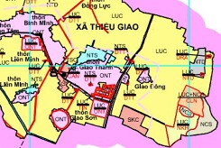 Bản đồ quy hoạch giao thông xã Thiệu Giao, Thiệu Hoá, Thanh Hoá