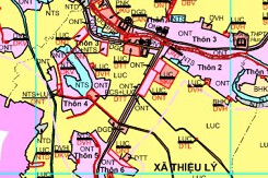 Bản đồ quy hoạch sử dụng đất xã Thiệu Lý, Thiệu Hoá, Thanh Hoá
