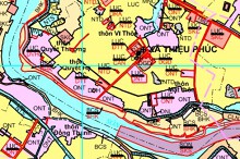 Bản đồ quy hoạch giao thông xã Thiệu Phúc, Thiệu Hoá, Thanh Hoá