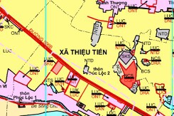 Bản đồ quy hoạch sử dụng đất xã Thiệu Tiến, Thiệu Hoá, Thanh Hoá