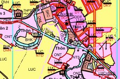 Bản đồ quy hoạch sử dụng đất xã Thiệu Trung, Thiệu Hoá, Thanh Hoá