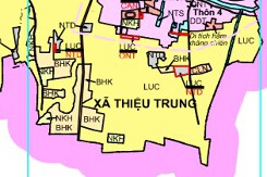 Bản đồ quy hoạch giao thông xã Thiệu Trung, Thiệu Hoá, Thanh Hoá