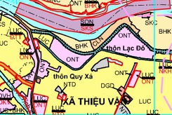 Bản đồ quy hoạch sử dụng đất xã Thiệu Vận, Thiệu Hoá, Thanh Hoá