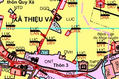 Bản đồ quy hoạch giao thông xã Thiệu Vận, Thiệu Hoá, Thanh Hoá