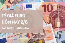Tỷ giá euro ngày 2/6: Ngân hàng tăng nhẹ, chợ đen vọt hơn 200 đồng