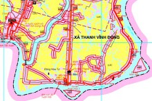 Bản đồ quy hoạch giao thông xã Thanh Vĩnh Đông, huyện Châu Thành, tỉnh Long An đến năm 2030