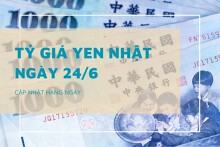 Tỷ giá yen Nhật hôm nay 24/6: Đảo chiều tăng mạnh tại ngân hàng, chợ đen sụt nhẹ