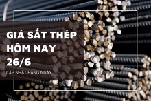 Giá sắt thép xây dựng hôm nay 26/6 Hòa Phát và Miền Nam đi ngang, quặng sắt thế giới tiếp tục giảm