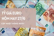 Tỷ giá euro ngày 27/6: Biến động trái chiều tại ngân hàng, chợ đen nhích nhẹ
