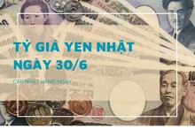Tỷ giá yen Nhật hôm nay 30/6: Biến động trái chiều tại ngân hàng và chợ đen