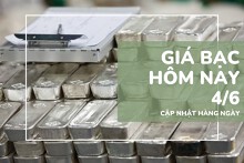Giá bạc hôm nay 4/6: Thế giới và trong nước đồng loạt đảo chiều giảm