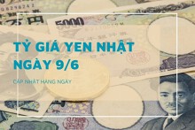 Tỷ giá yen Nhật hôm nay 9/6: Tiếp đà đi xuống tại ngân hàng và chợ đen