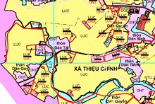 Bản đồ quy hoạch giao thông xã Thiệu Chính, Thiệu Hoá, Thanh Hoá