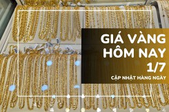 Giá vàng hôm nay 1/7: Vàng SJC tăng vọt hơn 1 triệu đồng đầu tháng mới