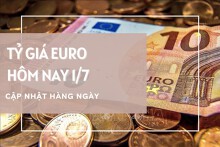 Tỷ giá euro ngày 1/7: Tăng vọt hơn 200 đồng tại tất cả ngân hàng, chợ đen sụt nhẹ