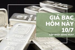 Giá bạc hôm nay 10/7: Tiếp tục lao dốc, đánh dấu chuỗi ba phiên giảm liên tiếp