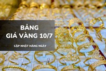 Bảng giá vàng ngày 10/7: Vàng SJC, nhẫn trơn và nữ trang phục hồi tới 400.000 đồng/lượng