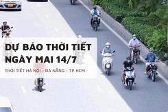 Dự báo thời tiết ngày mai 14/7 Hà Nội và Đà Nẵng nắng nóng, TP HCM mưa dông diện rộng