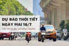 Dự báo thời tiết ngày mai 16/7 Hà Nội, Đà Nẵng và TP HCM nắng nóng kéo dài, chiều tối có mưa rào