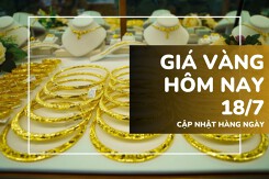 Giá vàng hôm nay 18/7: Vàng SJC và nhẫn trơn tiếp tục 'án binh bất động'