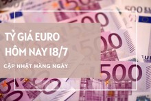 Tỷ giá euro ngày 18/7: Biến động trái chiều, chợ đen tiếp đà giảm