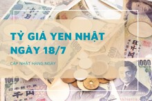 Tỷ giá yen Nhật hôm nay 18/7: Quay đầu giảm tại nhiều ngân hàng và chợ đen