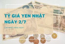 Tỷ giá yen Nhật hôm nay 2/7: Tiếp đà tăng tại ngân hàng, chợ đen quay đầu giảm