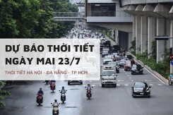 Dự báo thời tiết ngày mai 23/7 Hà Nội và TP HCM mưa lớn, Đà Nẵng oi nóng