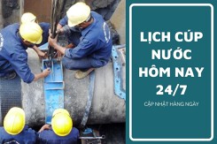 Lịch cúp nước TP HCM ngày 24/7 và sáng ngày 25/7 hàng loạt khu vực tại Khánh Hội, An Lạc, Tân Sơn Nhì và nhiều phường khác sẽ tạm ngưng cấp nước