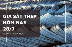 Giá sắt thép hôm nay 28/7 Hòa Phát, Miền Nam, Promina duy trì ổn định