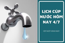 Lịch cúp nước TP HCM ngày 4/7 đến sáng ngày 5/7 quận 11, quận 12 tạm ngưng cấp nước vào rạng sáng