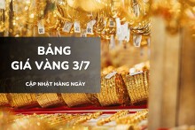 Bảng giá vàng ngày 3/7: Vàng SJC, nhẫn và nữ trang tăng thêm 100.000 - 500.000 đồng/lượng