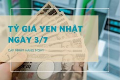 Tỷ giá yen Nhật hôm nay 3/7: Đồng loạt đi lên tại ngân hàng và chợ đen