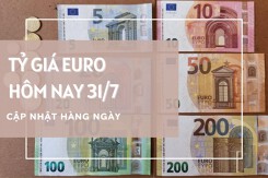 Tỷ giá euro ngày 31/7: Giảm mạnh hơn 300 đồng tại phần lớn ngân hàng và chợ đen