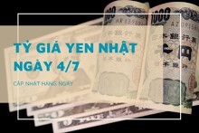 Tỷ giá yen Nhật hôm nay 4/7: Đồng loạt đi xuống tại ngân hàng và chợ đen