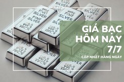 Giá bạc hôm nay 7/7: Đồng loạt hạ nhiệt, bạc thỏi giảm tới 80.000 đồng/kg