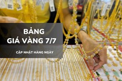 Bảng giá vàng ngày 7/7: Vàng SJC, nhẫn trơn và nữ trang giảm 200.000 - 700.000 đồng/lượng