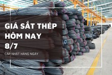 Giá sắt thép xây dựng hôm nay 8/7 tăng giảm trái chiều do Trung Quốc siết sản lượng