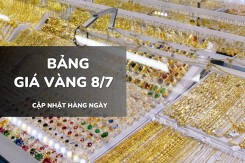 Bảng giá vàng ngày 8/7: Vàng SJC, nhẫn trơn và nữ trang đồng loạt phục hồi mạnh, tăng đến 600.000 đồng/lượng