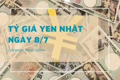 Tỷ giá yen Nhật hôm nay 8/7: Đồng loạt lao dốc mạnh tại ngân hàng và chợ đen