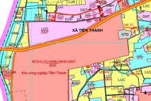 Bản đồ quy hoạch giao thông xã Tiên Thanh, huyện Tiên Lãng, TP Hải Phòng