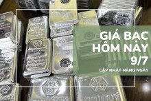 Giá bạc hôm nay 9/7: Bạc miếng hạ nhiệt, bạc thỏi 1 kg giảm sâu 160.000 đồng