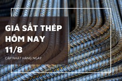 Giá sắt thép hôm nay 11/8 điều chỉnh trái chiều trước áp lực từ nguy cơ thuế quan Mỹ