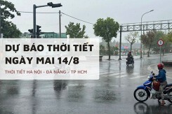 Dự báo thời tiết ngày mai 14/8, Hà Nội và TP HCM có mưa rào rải rác, Đà Nẵng nắng nóng kéo dài