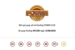 Kết quả xổ số Vietlott Power 6/55 ngày 12/08/2025: Jackpot 2 hơn 3,9 tỷ đồng đã tìm thấy chủ nhân