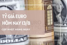 Tỷ giá euro ngày 13/8: Đồng loạt tăng mạnh tại ngân hàng, chợ đen lao dốc